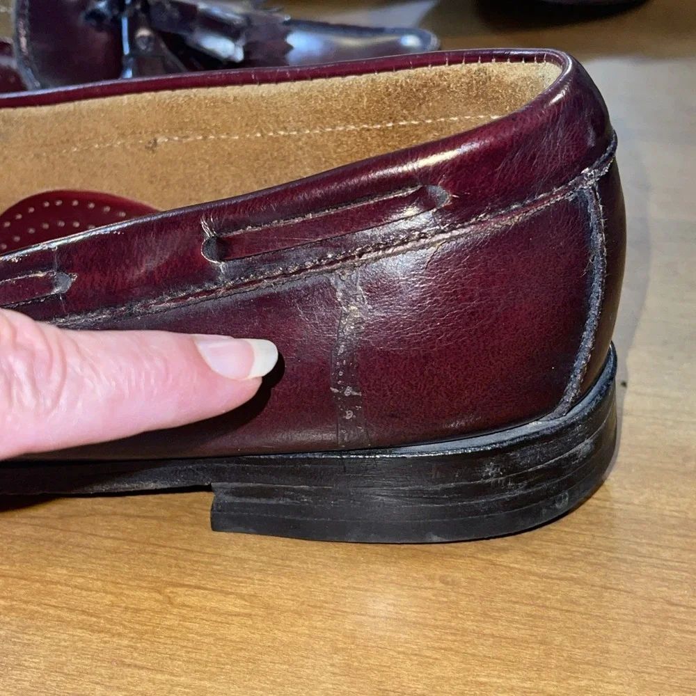 GH Bass & Co. Kiltie Tassel Loafer Men 11 D Burgundy Classy Sophisticated Preppy
